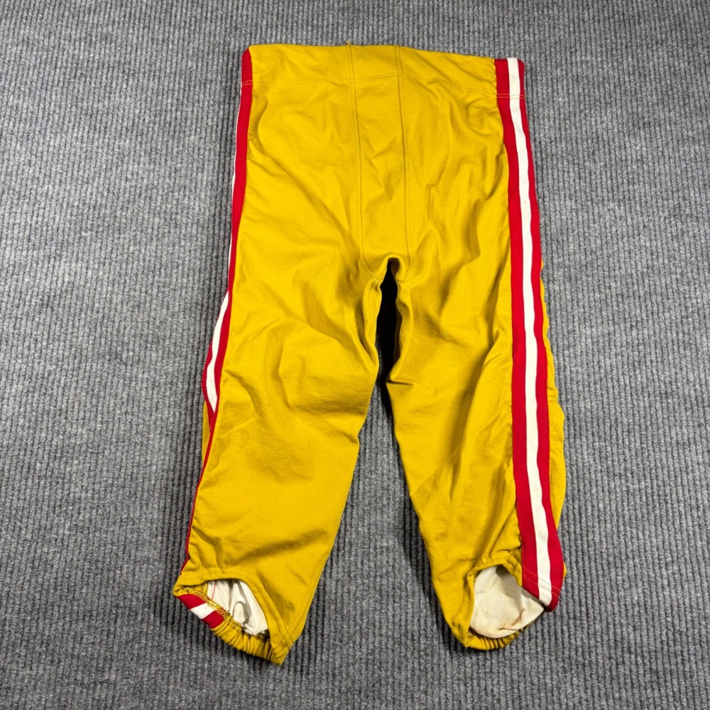 Russell Athletic Pants M Kids 30-32 Gold Football Red White Stripe Vintage